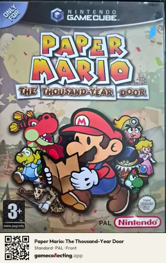 Paper Mario: The Thousand-Year Door Nintendo GameCube, PAL box front