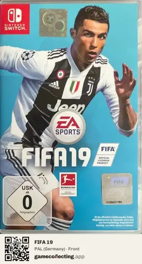 FIFA 19 Nintendo Switch, Germany box front