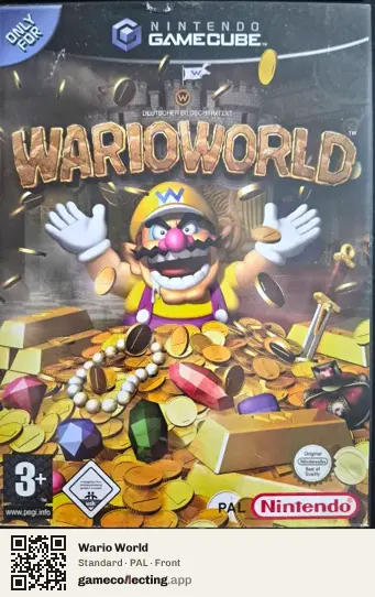 Wario World Nintendo GameCube, PAL box front