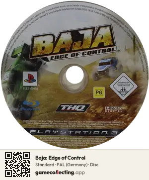 Baja: Edge of Control PlayStation 3, PAL disc