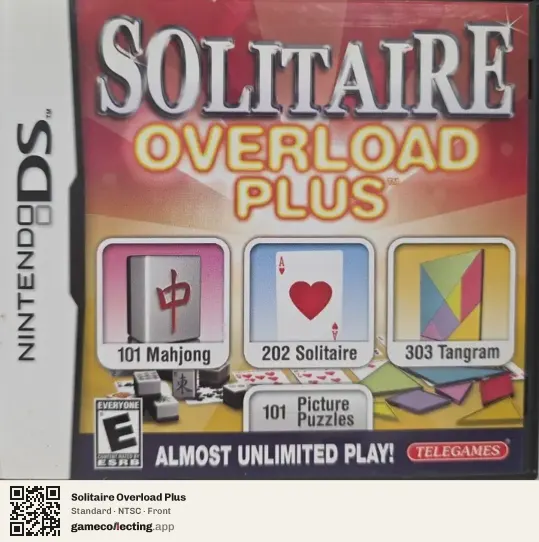 Solitaire Overload Plus Nintendo DS, NTSC box front