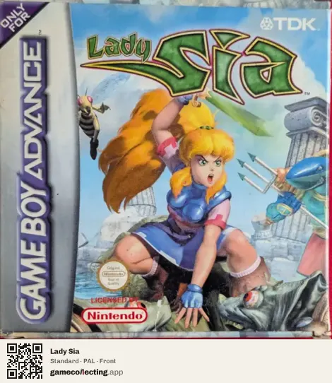Lady Sia Game Boy Advance, PAL box front