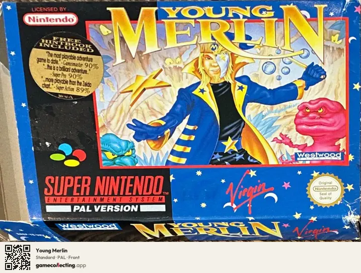 Young Merlin Super Nintendo Entertainment System, PAL box front