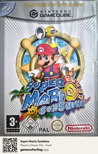 Super Mario Sunshine Nintendo GameCube, PAL box front