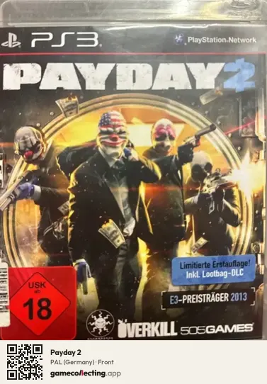 Payday 2 PlayStation 3, Germany box front