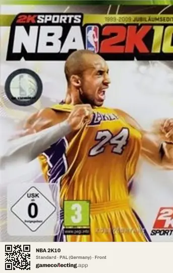NBA 2K10 Xbox 360, Germany box front