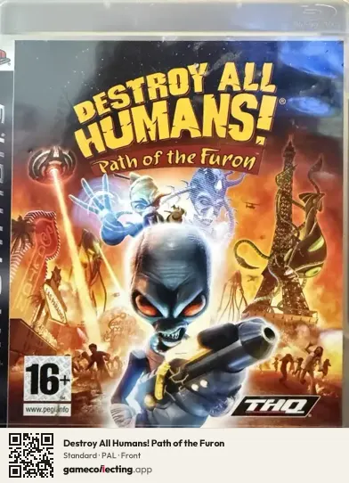 Destroy All Humans! Path of the Furon PlayStation 3, PAL box front