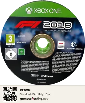 F1 2018 Xbox One, PAL disc