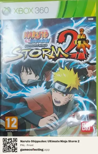 Naruto Shippuden: Ultimate Ninja Storm 2 Xbox 360, PAL box front