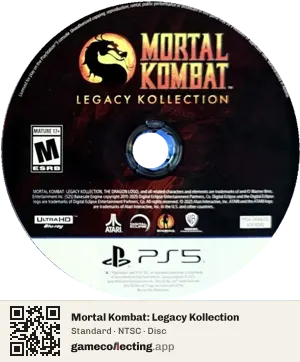 Mortal Kombat: Legacy Kollection PlayStation 5, NTSC disc
