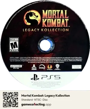 Mortal Kombat: Legacy Kollection PlayStation 5, NTSC disc