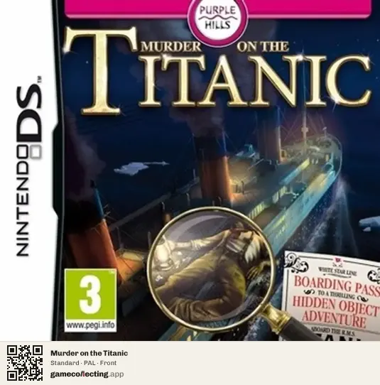 Murder on the Titanic Nintendo DS, PAL box front