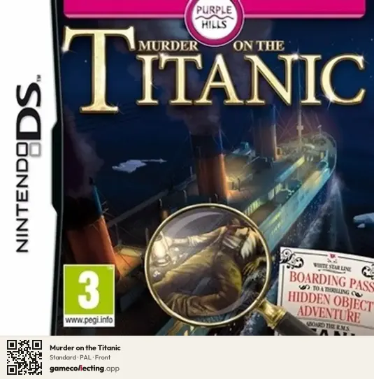 Murder on the Titanic Nintendo DS, PAL box front
