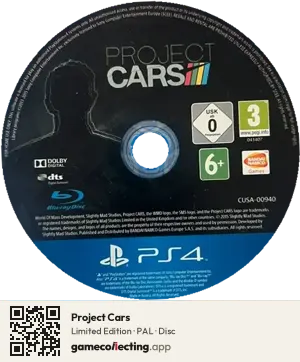 Project Cars PlayStation 4, PAL disc