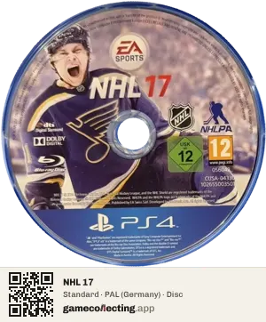 NHL 17 PlayStation 4, PAL disc
