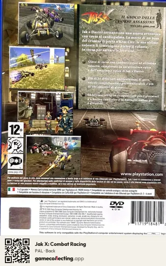 Jak X: Combat Racing PlayStation 2, PAL box back