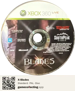 X-Blades Xbox 360, PAL disc