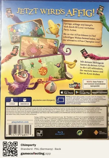 Chimparty PlayStation 4, Germany box back