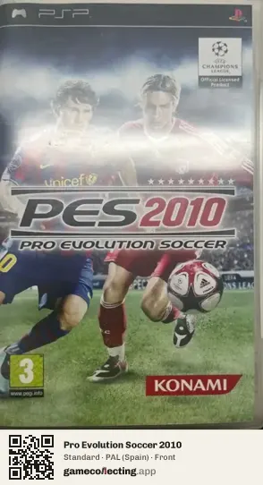 Pro Evolution Soccer 2010 PlayStation Portable, Spain box front