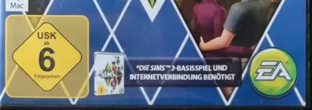 The Sims 3: Monte Vista, the USK square on its front