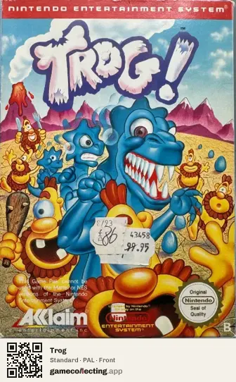 Trog Nintendo Entertainment System, PAL box front
