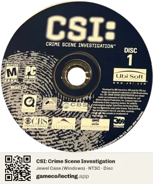 CSI: Crime Scene Investigation Computer, NTSC disc