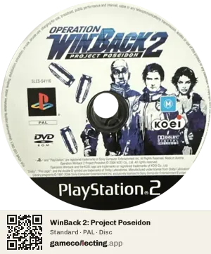 WinBack 2: Project Poseidon PlayStation 2, PAL disc