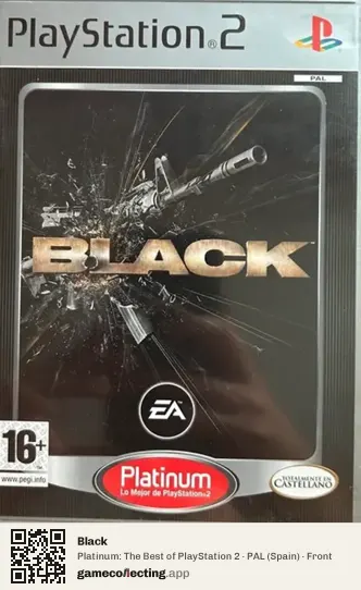 Black PlayStation 2, Spain box front