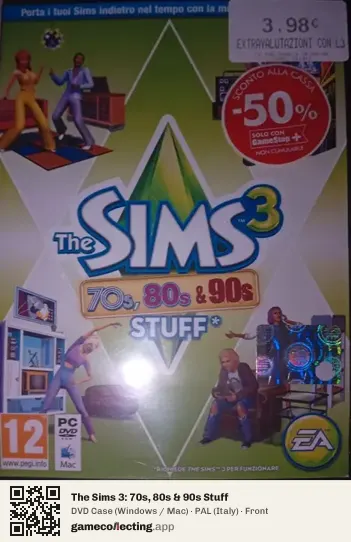 The Sims 3: 70s, 80s & 90s Stuff Computer, Italy box front