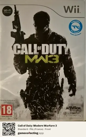 Call of Duty: Modern Warfare 3 Nintendo Wii, France box front