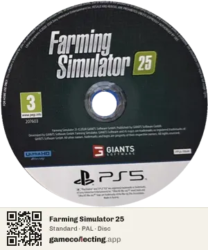 Farming Simulator 25 PlayStation 5, PAL disc