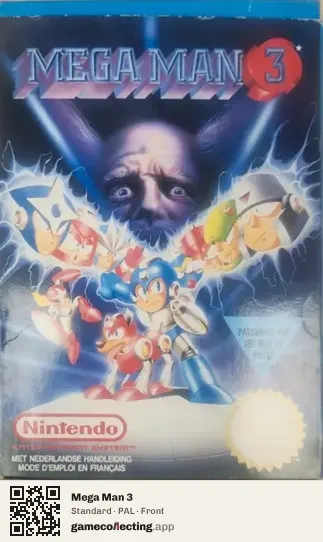 Mega Man 3 Nintendo Entertainment System, PAL box front