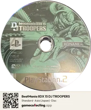 BeatMania IIDX 15 DJ TROOPERS PlayStation 2, Asia disc