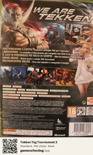 Tekken Tag Tournament 2 Xbox 360, Italy box back