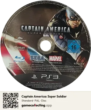 Captain America: Super Soldier PlayStation 3, PAL disc