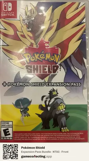 Pokémon Shield Nintendo Switch, NTSC box front