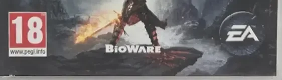 Dragon Age: Inquisition, the PEGI square on its front