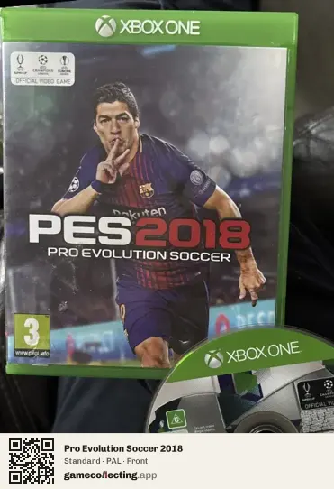 Pro Evolution Soccer 2018 Xbox One, PAL box front
