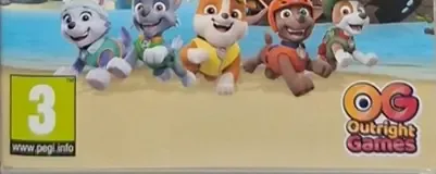 PAW Patrol World, the PEGI square on its front