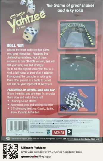 Ultimate Yahtzee Computer, United Kingdom box back