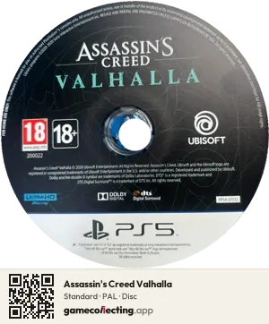 Assassin's Creed Valhalla PlayStation 5, PAL disc