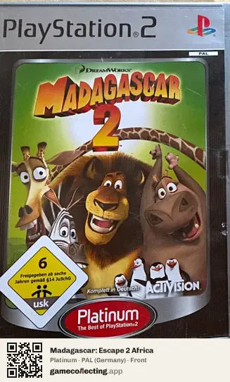 Madagascar: Escape 2 Africa PlayStation 2, Germany box front