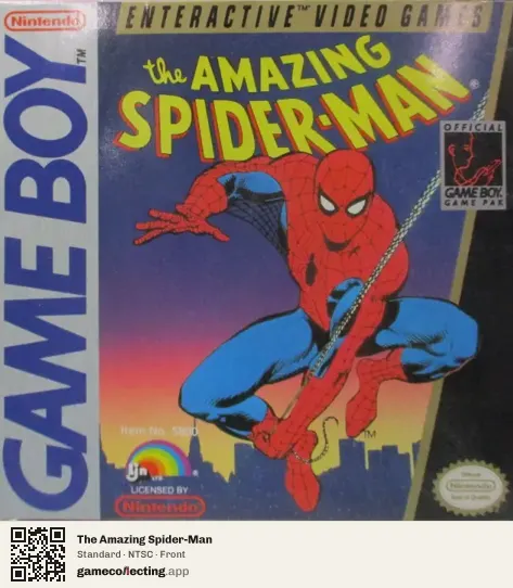 The Amazing Spider-Man Game Boy, NTSC box front