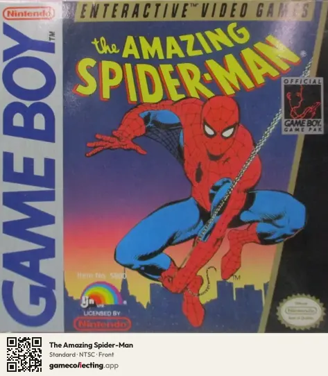 The Amazing Spider-Man Game Boy, NTSC box front
