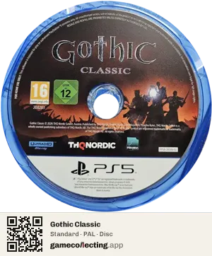 Gothic Classic PlayStation 5, PAL disc