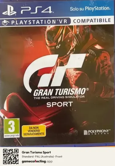 Gran Turismo Sport PlayStation 4, Australia box front