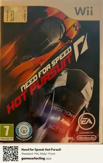 Need for Speed: Hot Pursuit Nintendo Wii, Italy box front