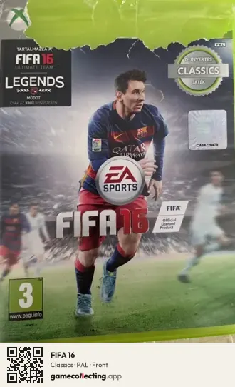 FIFA 16 Xbox 360, PAL box front