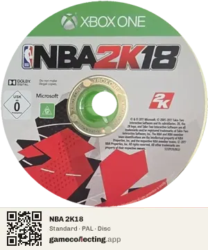 NBA 2K18 Xbox One, PAL disc