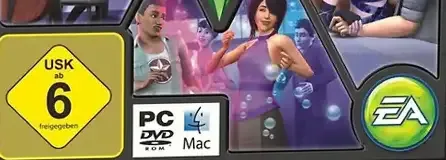 The Sims 3: Late Night, the USK square on its front